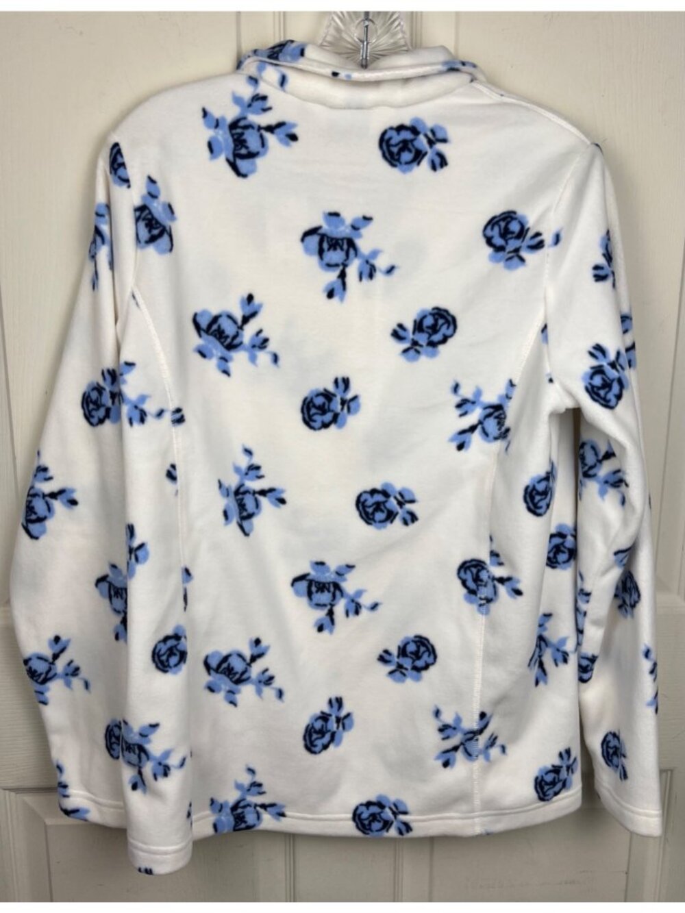 Lands' End Floral 1/4 Zip Fleece - Picture 4 of 10